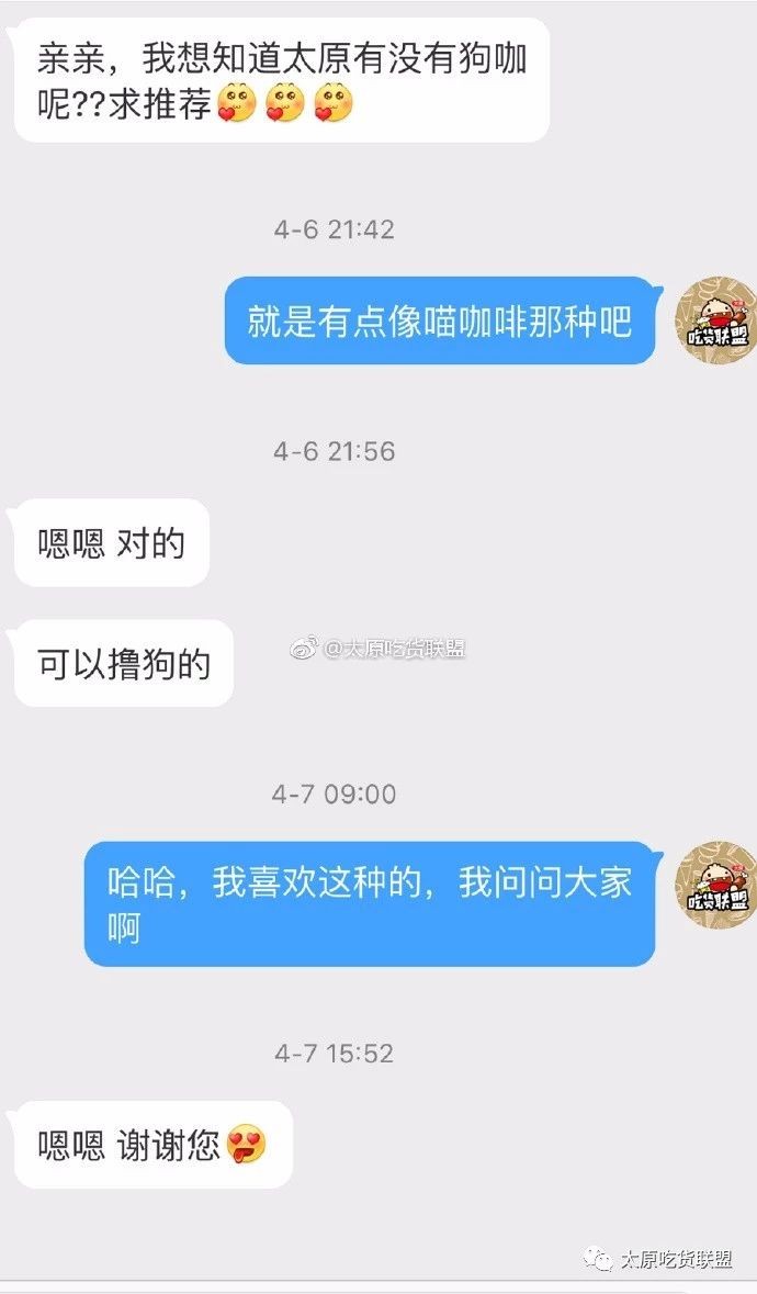 太原有没有狗咖呢?答案喵主子的咖啡馆有的，狗子的好像没有